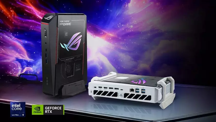 Компактный игровой мини-ПК Asus ROG NUC 16 черного цвета