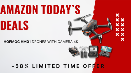 HOFMOC HM01 4K Drone Massive Deal: $126.50 Savings – 58% Off Amazon!