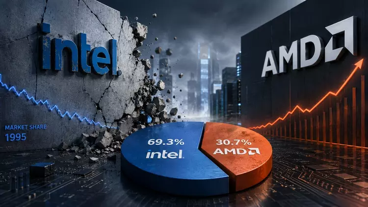 Intel теряет хватку: доля рынка x86 упала ниже 70% впервые за 31 год