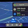 Android Auto screen with new map layout