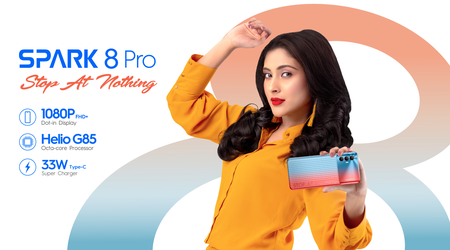 Tecno Spark 8 Pro: бюджетник із потрійною камерою на 48 МП, чіпом MediaTek Helio G85 та швидкою зарядкою на 33 Вт дешевше за $200