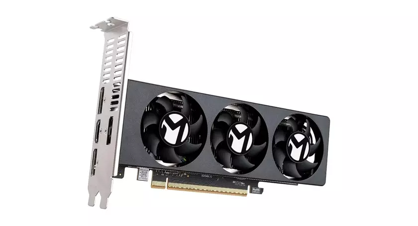 Видеокарта Maxsun GeForce RTX 5060 LP с тремя вентиляторами