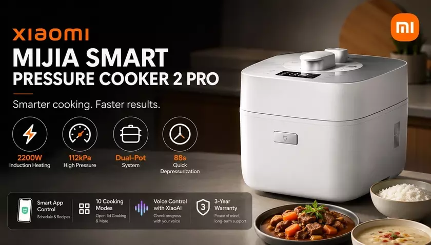 Умная скороварка Xiaomi Mijia белого цвета