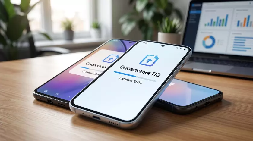 Смартфон Samsung Galaxy A54 на рабочем столе
