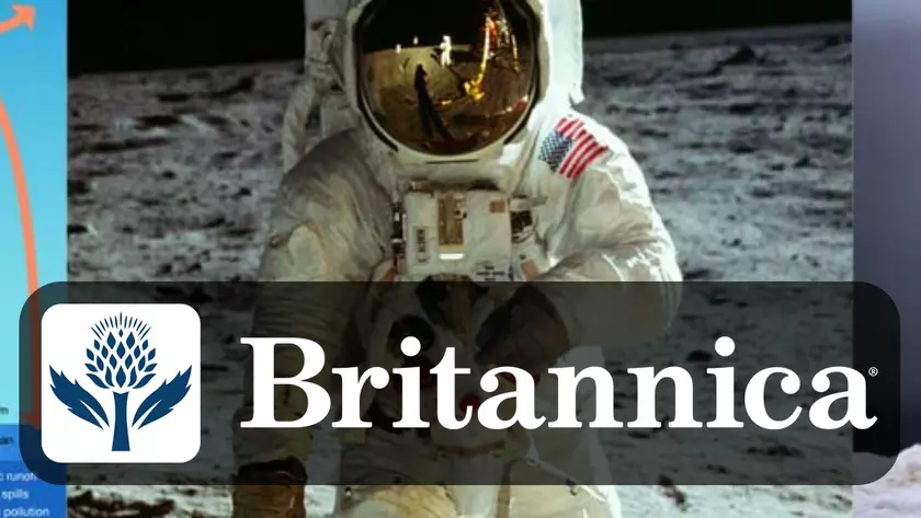 Britannica на лунной поверхности: прибытие логотипа