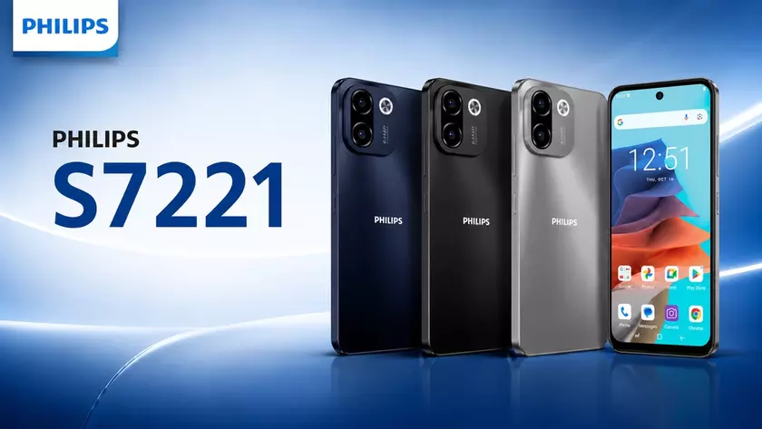 Смартфон Philips S7221 5G в синем цвете