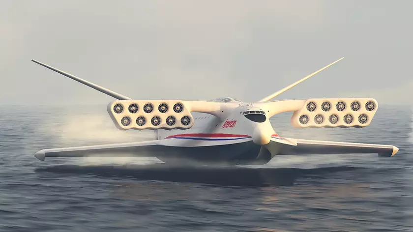 Aerocon Wingship – летающий корабль с 20 ракетными двигателями и запасом хода почти 20 000 км, который так и не был разработан из-за сумасшедших издержек