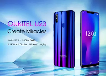 Раскрыты характеристики смартфона OUKITEL U23: беспроводная зарядка и 6 ГБ ОЗУ
