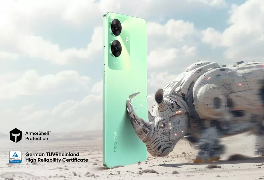 Официально: realme C61 с защитой IP54, батареей на 5000 мАч и зарядкой на 45 Вт дебютирует 28 июня