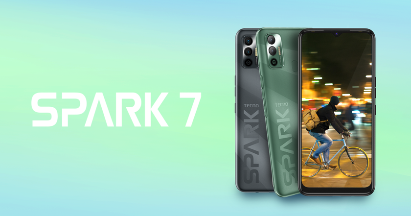 В Украине представлен TECNO SPARK 7 — смартфон с NFC, процессором Helio P22, двойной камерой и батареей на 5000 мАч за 4 тыс грн