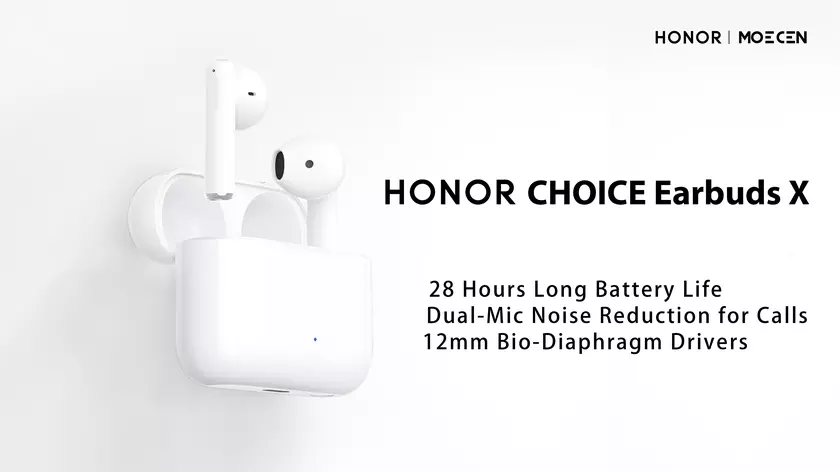 Honor Choiсe Earbuds X: TWS-наушники с Bluetooth 5.2, защитой IPX4 и автономностью до 28 часов за $33