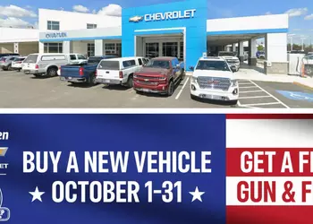 Chevrolet dealer gives away guns and American flags as bonuses for car purchases