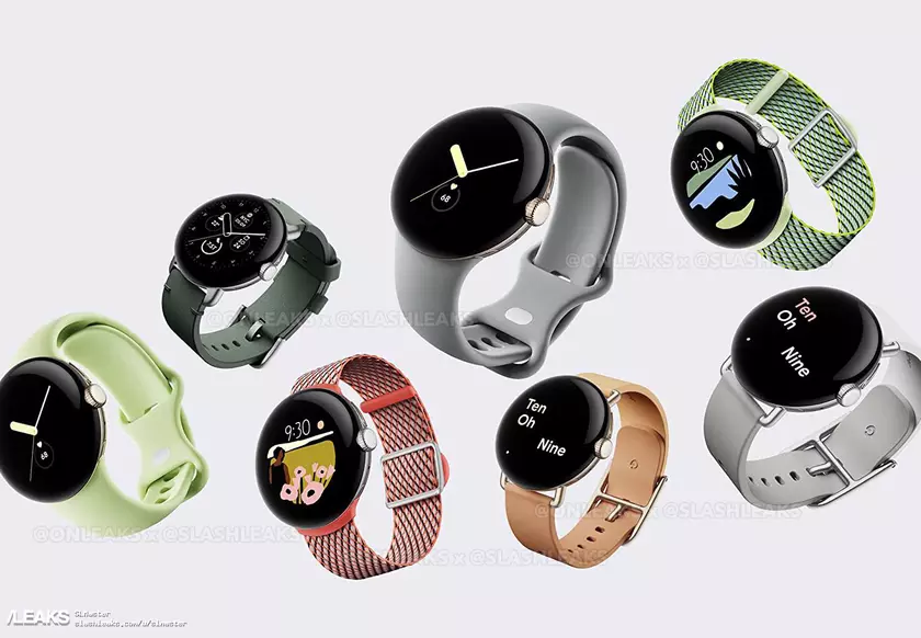 Водозащита 5ATM, режим ЧП и ЭКГ: инсайдер показал рендеры Google Pixel Watch во всех цветах и с разными ремешками