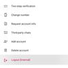 Option to exit WhatsApp with all data deleted