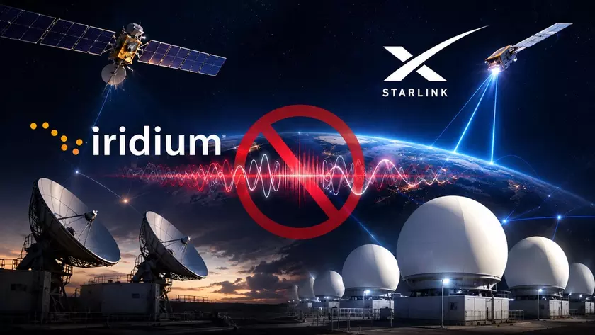 Наземная шлюзовая станция Starlink на фоне неба