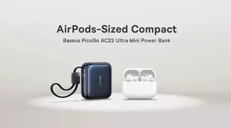 Baseus представила ультракомпактний павербанк PicoGo AC22 Ultra Mini, який легко сплутати з кейсом для TWS-навушників