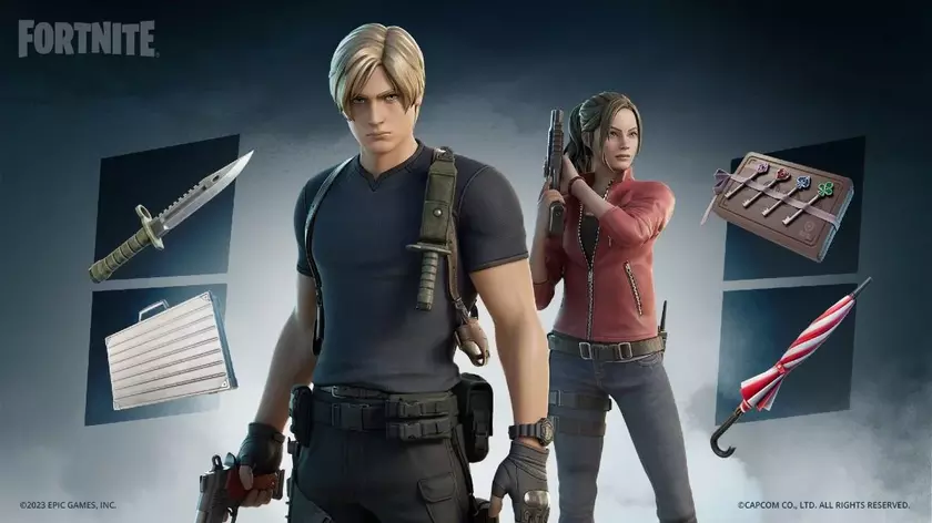 Леон Кеннеди и Клэр Редфилд из Resident Evil прибыли в Fortnite
