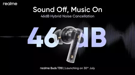 realme Buds T310 з ANC, захистом IP55 і автономністю до 40 годин дебютують 30 липня