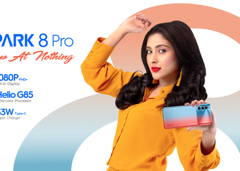 Tecno Spark 8 Pro: бюджетник с тройной камерой на 48 МП, чипом MediaTek Helio G85 и быстрой зарядкой на 33 Вт дешевле $200