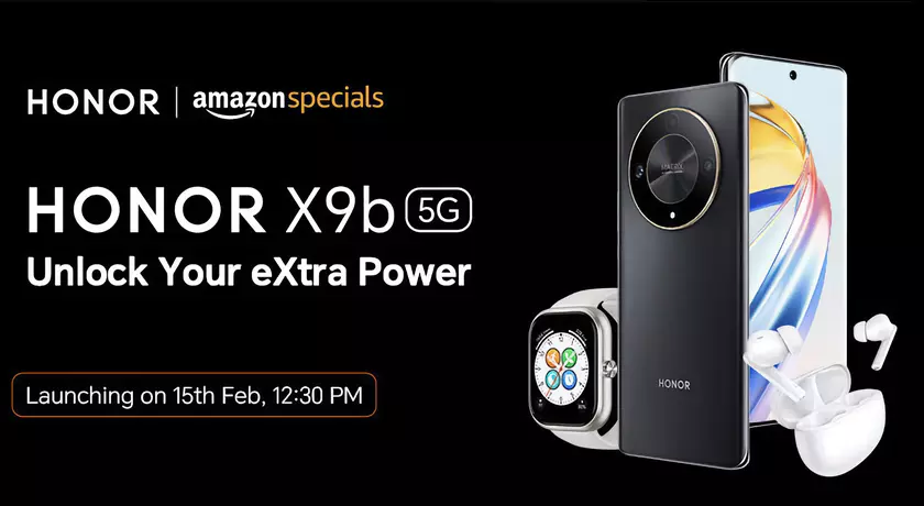 Официально: Honor X9b, Honor Choice Earbuds X5 и Honor Choice Watch дебютируют 15 февраля