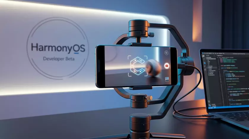 Смартфон с логотипом HarmonyOS