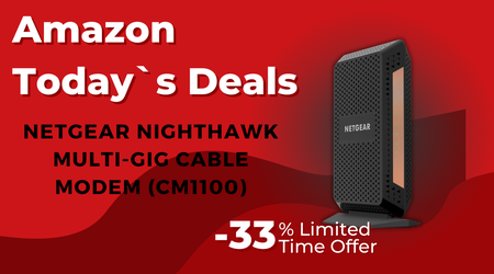 NETGEAR Nighthawk CM1100 Multi-Gig Cable Modem – Save $60 Today!