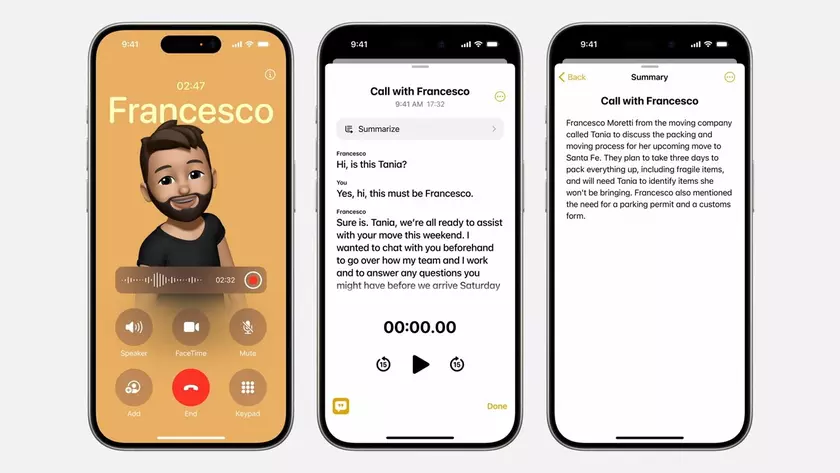 Apple на WWDC 2024 представила живую запись и транскрипцию звонков для iPhone 15 Pro и более новых моделей