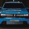 A mock-up of the new Yugo at the Car Design Event