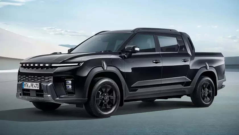 Электрический пикап KGM Musso EV в версии Black Edition