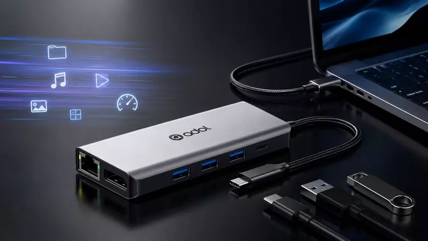Док-станция Asus Adol HC112 серебристого цвета