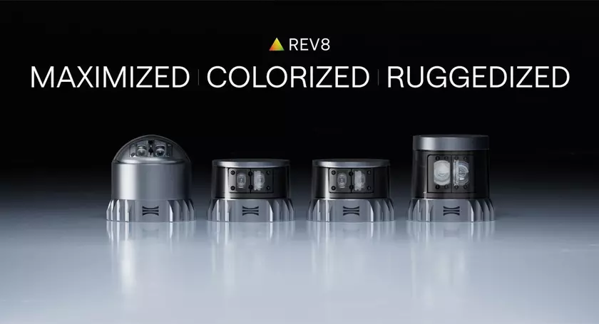 Новый цветной лидар Ouster Rev8