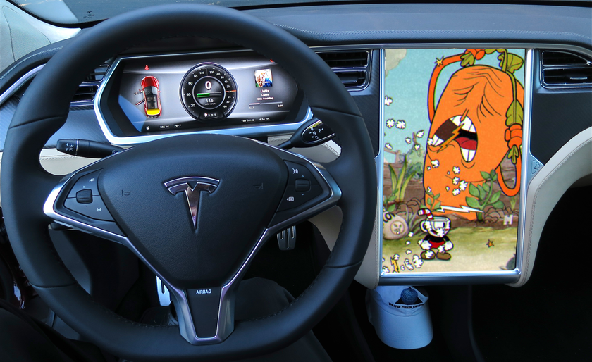 Илон Маск анонсировал релиз лучшей инди-игры Cuphead для автомобилей Tesla