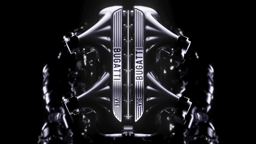Bugatti анонсировала новый гибридный двигатель V16, позволяющий автомобилю развивать скорость до 445 км/ч