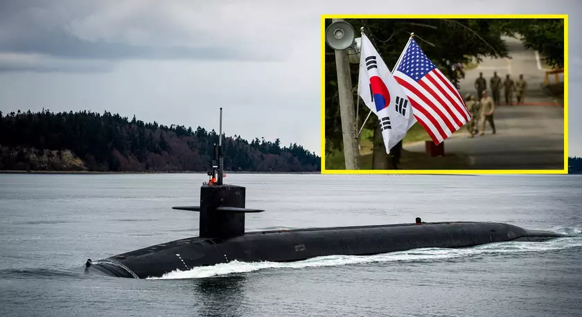 USS Kentucky (SSBN-737) – первая за 42 года американская атомная субмарина (потенциально) с ядерными ракетами Trident II, прибывшая в Республику Корея