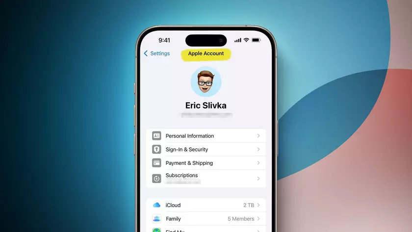 Apple ID переименуют в "Apple Account" в следующем месяце