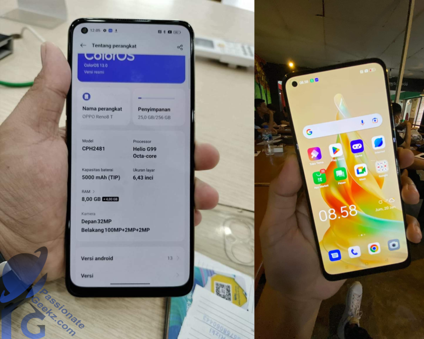 Подтверждено: OPPO Reno 8T 4G получит чип MediaTek Helio G99, камеру на 100 МП и Color OS 13 из коробки