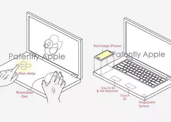 Apple has a patent for a MacBook with two displays, virtual keyboard and wireless charging for iPhone