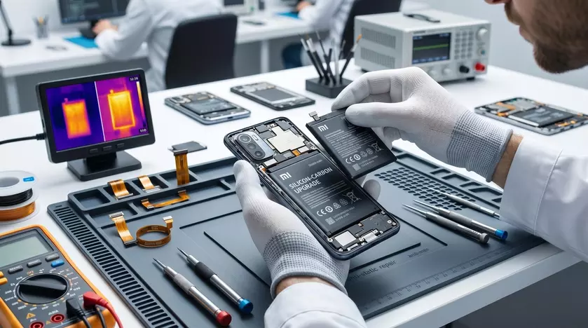 Процесс замены аккумулятора в смартфоне Xiaomi