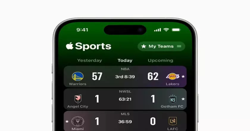 Apple запускает приложение Apple Sports с результатами ставок в спортивных лигах