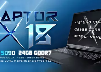 256 ГБ DDR5, SSD на 32 ТБ и всего $15 000 — Eurocom представила впечатляющий ноутбук Raptor X18 