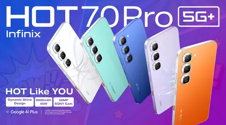 Новий Infinix HOT 70 Pro 5G змінює колір, отримав ШІ-функції і допомагає при захитуванні