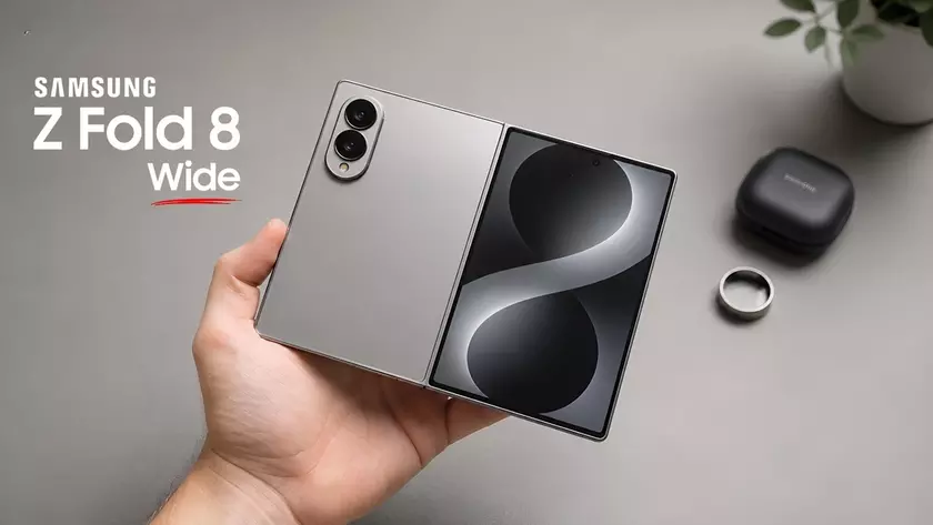 Макет смартфона Samsung Galaxy Z Fold 8 Wide