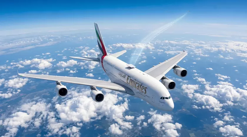 Самолет Airbus A380 с антеннами Starlink