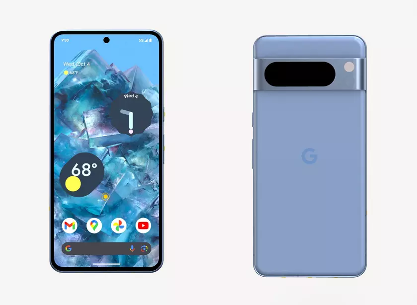 В интернете появились 3D-рендеры Pixel 8 Pro: дисплей без закруглений, тройная камера и датчик температуры тела