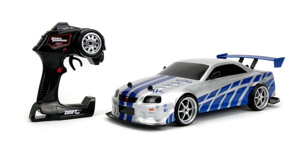 1:10 Jada Toys Fast & Furious Brian's Nissan Skyline GT-R Drift RC Car