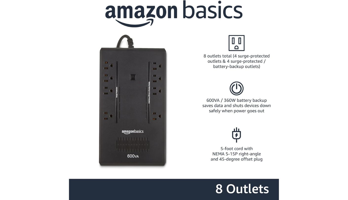 Amazon Basics Standby 600VA home Wi-Fi battery backup