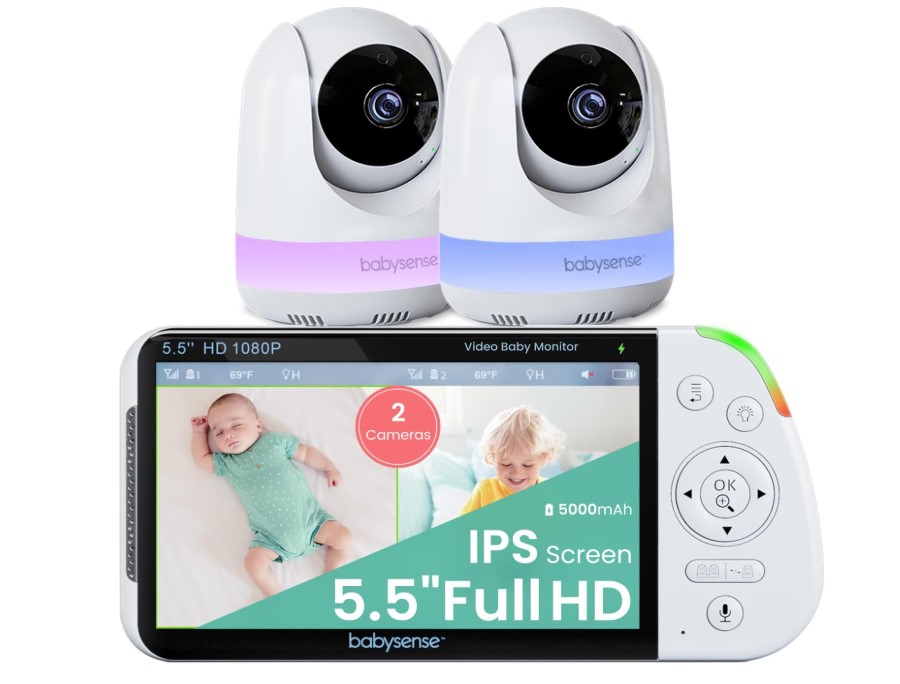 Babysense 5.5 1080p Split-Screen baby monitor avec caméra