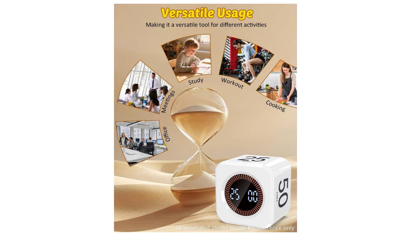COWVTUJ Digital Pomodoro desk timer for productivity