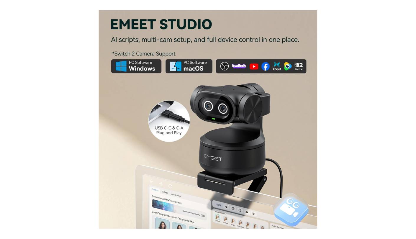 EMEET PIXY webcam for remote work