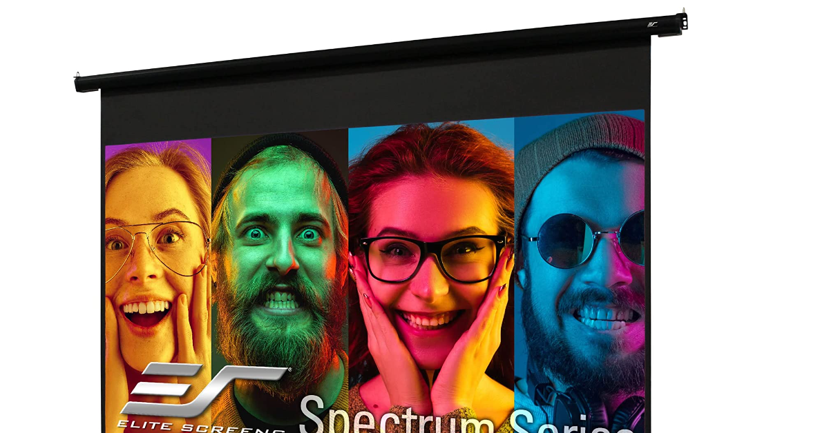 Elite Screens Spectrum Tab-Tension remote controlled projector screen